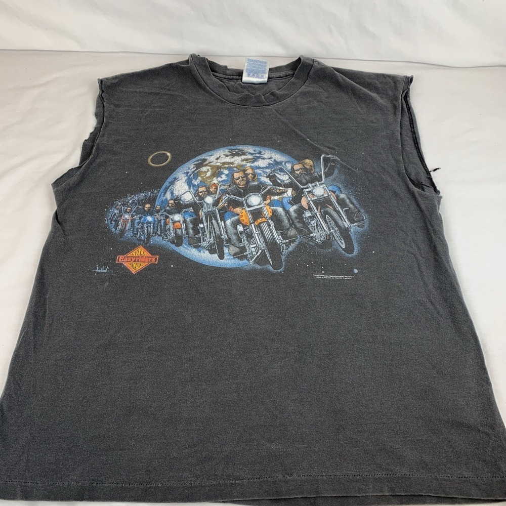 Easyriders Dave Mann T Shirt '94' 2‎ Sided Men's Lrg Bikers Rule The World USA